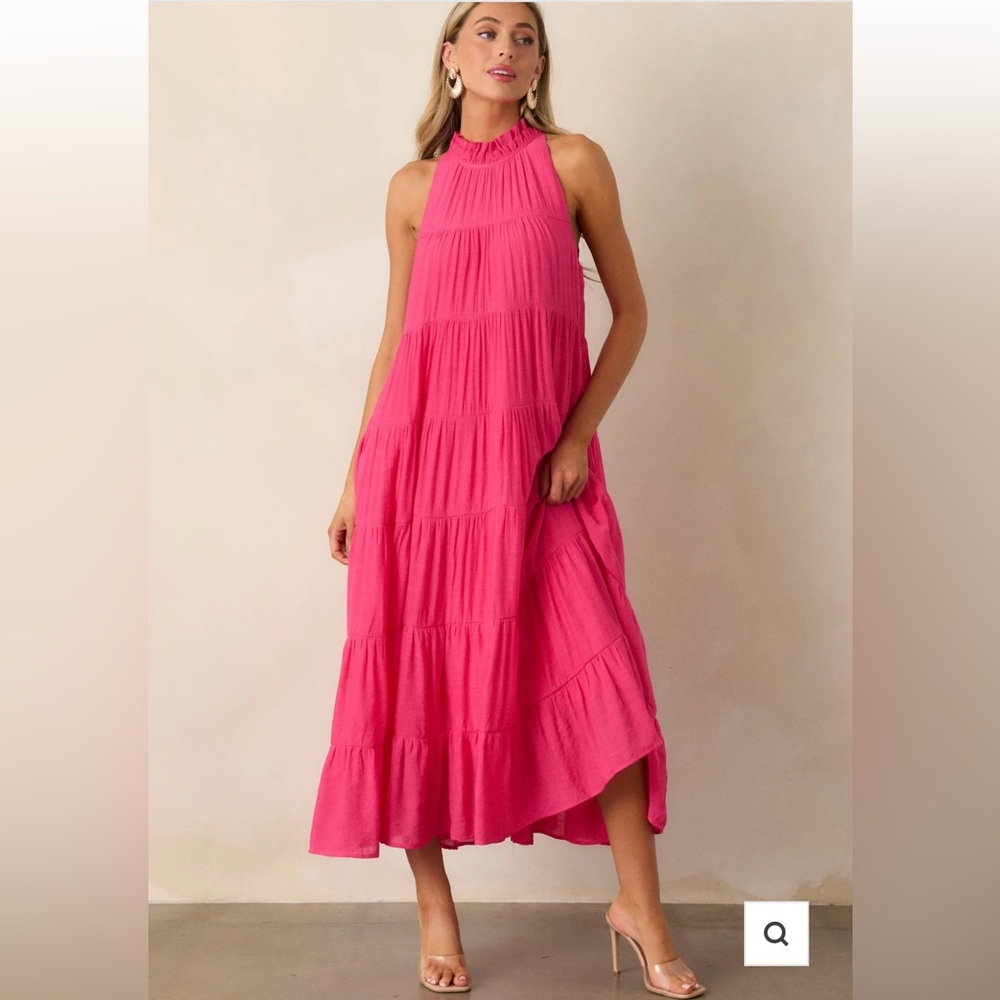 NWT Entro Hot Pink Maxi Dress